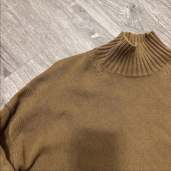 Everlane Oversize Cotton Knit Sweater Tutleneck Sz XS - Picture 7 of 9